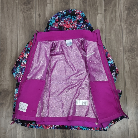 Columbia Girls Winter Jacket Lining Hood Sz Large - Picture 6 of 8